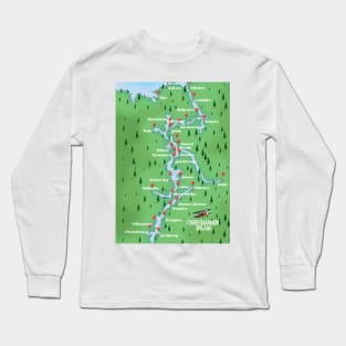 River Shannon Ireland Map Long Sleeve T-Shirt